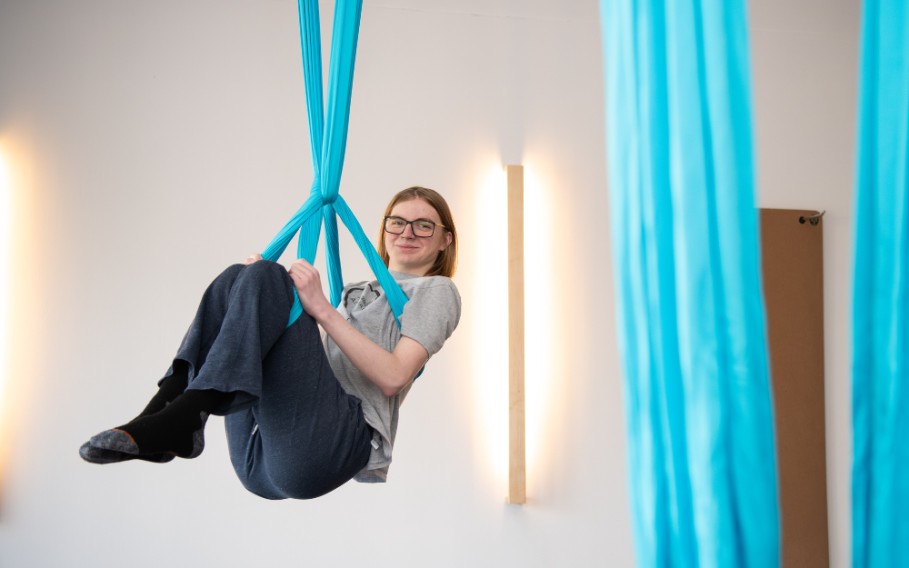 Cats Cradle Aerial Yoga Pose