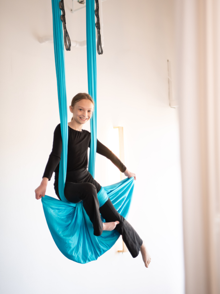 Kids mindfulness-based aerial yoga