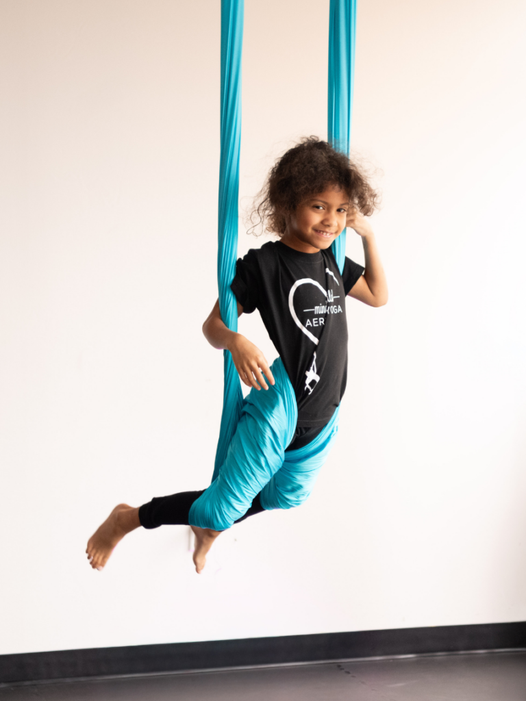 Kids aerial yoga poses